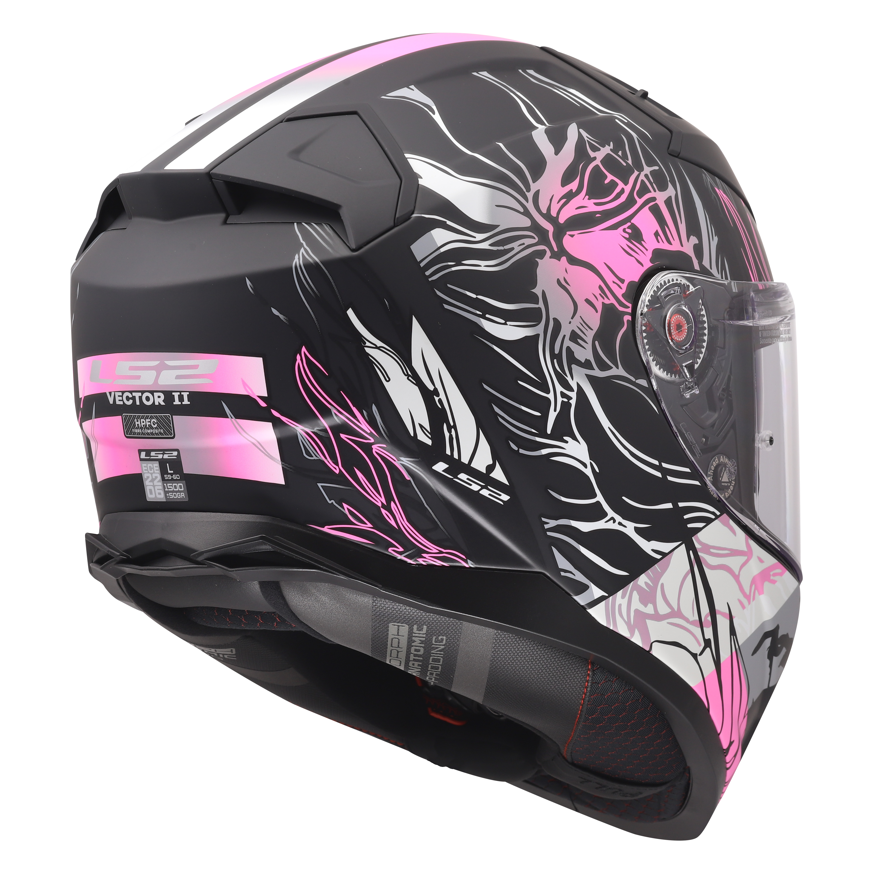 LS2 FF811 VECTOR II DARFLO MATT BLACK PINK  168112711 (5)